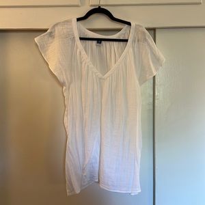 Old Navy 100% cotton white top xxl tall nwot